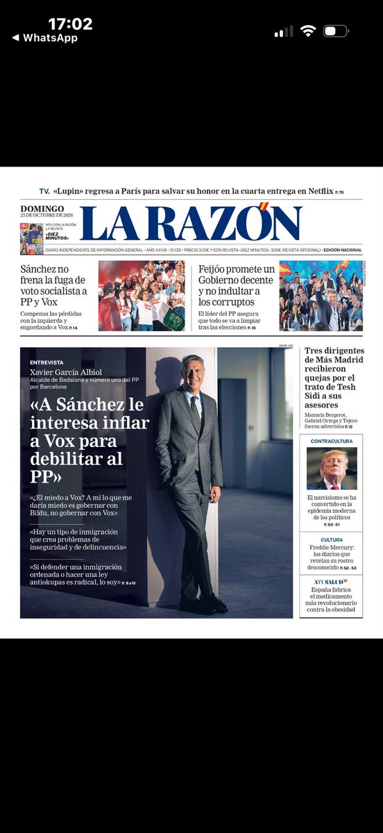 MarcosdeQuinto's tweet photo. ¿Coincidencia… o ruptura consciente de la “tregua” que parecía haber sido pactada entre PP y VOX?

Parece que el PP quiere volver a los errores del 2023: saben de sobra que VOX no sube “porque lo decida Sánchez”, sino porque declaraciones como estas confirman a la gente que el PP está más preocupado por VOX que por echar a Sánchez… igualito que en el 2023 😱