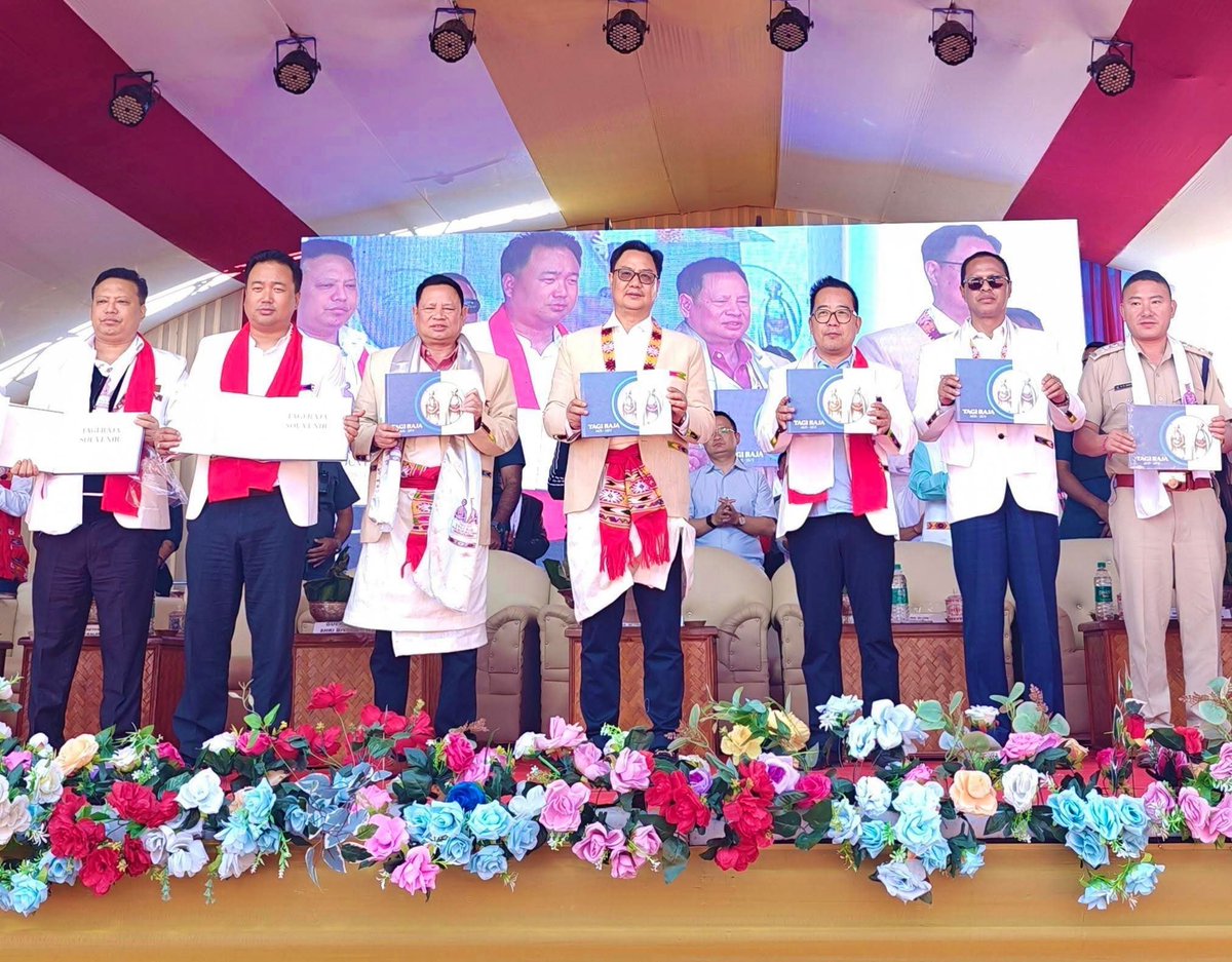 tsetenchombay's tweet photo. Celebrating the historic inauguration of the Tagi Raja War Memorial Park, alongside Hon’ble Union Minister Shri @KirenRijiju Ji, Hon’ble Minister Shri @BiyuramWahgeBJP Ji and Hon’ble MLA Shri Tenzin Nyima Glow Ji, launched the newly published book, “Tagi Raja – 1825 to 1873.”

Depicting the struggles, valour and sacrifices of legendary freedom fighters Tagi Raja and Medhi Raja, this book is a valuable contribution to preserving the history and heritage of the Aka community. 

May this book serve as a lasting historical record, inspire future generations to learn about our unsung heroes, and ensure that their remarkable legacy continues to live on in our collective memory.

#TagiRaja #MedhiRaja #AkaCommunity #WestKameng #ArunachalPradesh #OurHeritageOurPride