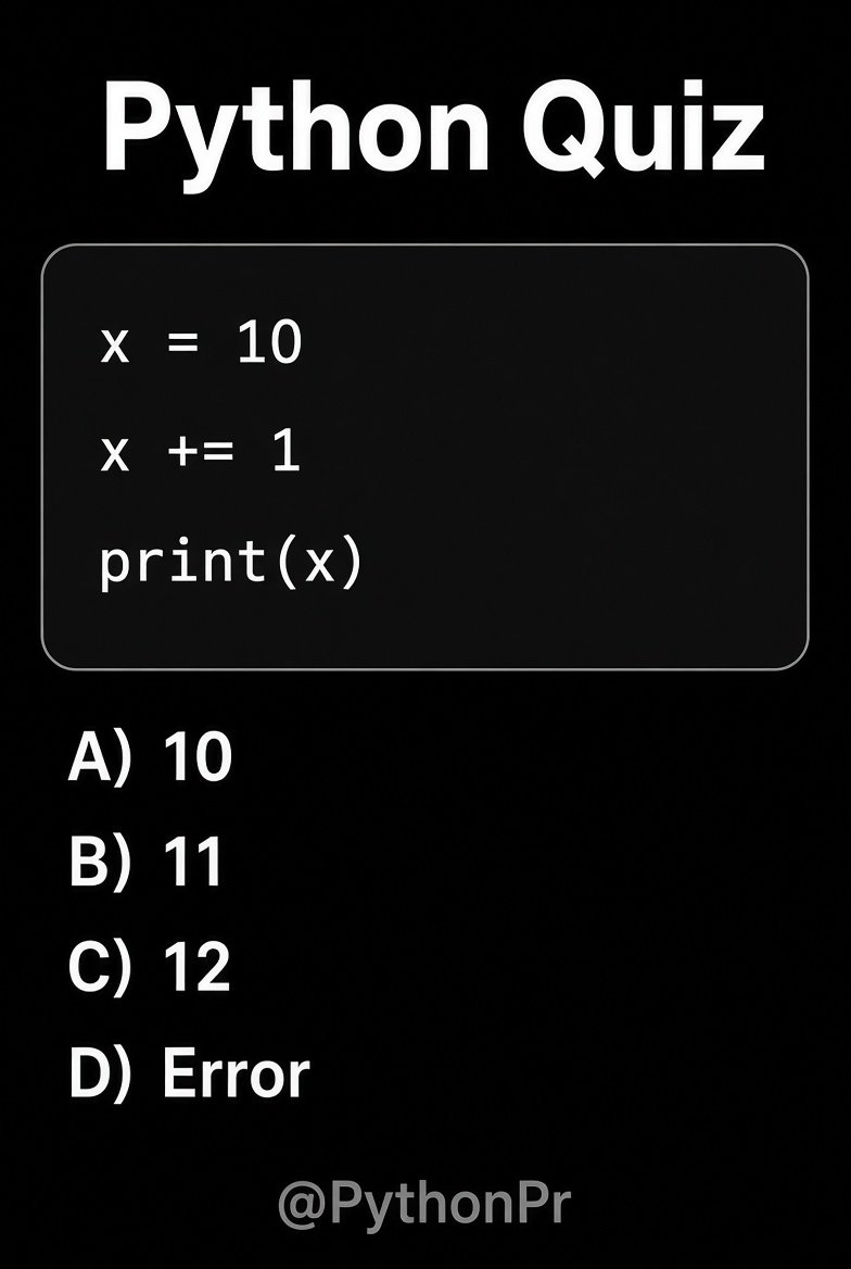 PythonPr's tweet photo. Python Quiz: 90% of the beginners answer this wrongly🤯🤯
Comment your answer 👇 https://t.co/zfnIHutevJ