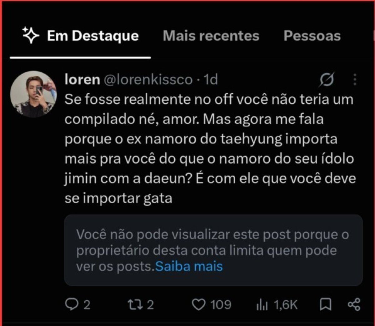 MOT7R_'s tweet photo. 🚨🚨R3P0RT 🐥🚨🚨

Cara sei que isso já acabou, mais me deixou muito pt uma anti mentir que neguei report pro tae e o povo ainda acreditar nela.

🔗https://t.co/QB7rPo7CoS https://t.co/EAkPrlhQPB