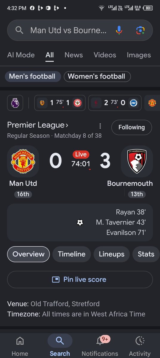 bennydsgn's tweet photo. This Manchester United fall off is more than the players and Carrick. 

Carrick might get sacked tho. 

#MANBOR #carrick #Bournemouth #PremierLeague https://t.co/kLzlnWXqiT