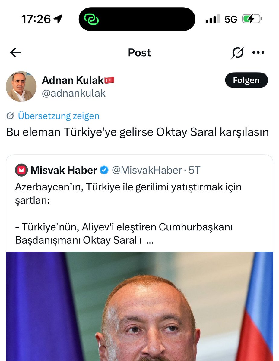 HuseyinEdemir3's tweet photo. Aliyev’i karşılamaya Oktay Saral’ı göndereceklerdi, Aliyev Oktay Saral’ı “adadan” gönderdi. https://t.co/blOQSpz4X7