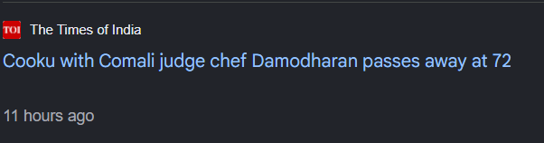 NiteshThoughts's tweet photo. wtf @timesofindia this is how to🌟respect the padma shri award receiver. don't use cooku with comali that tagline. for us, 21 century born knows him in the television period from cooking channel. meen kolumbu recipe cook from 2011s jaya tv first impression #ChefDamu #chefdamurip https://t.co/BFubFWfHbs