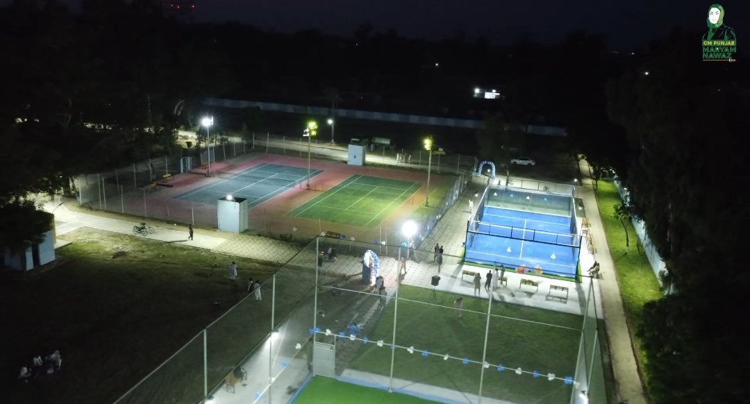 MaryamNSharif's tweet photo. Cricket arena and Paddle court for the youth of Mianwali. Have fun and look after yourselves 🩵 https://t.co/8INuVDA8RQ