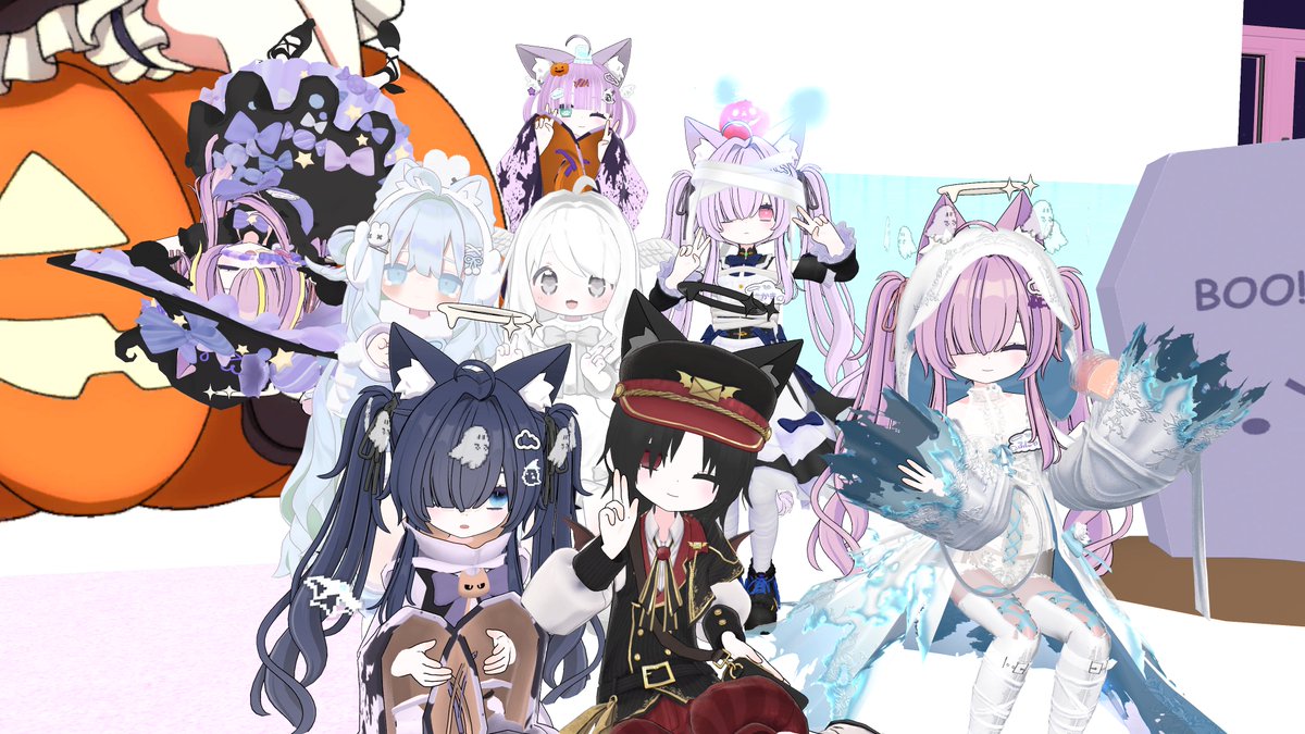 Rukanan_VRC's tweet photo. 今回も来てくれてありがと～！✨
今回はハロウィン改変でお迎えしたよ～！
地縛少年花子くんに似てるらしいから、コスプレ改変ってことにします笑
また来てね～！
#てんだりぃ https://t.co/qPcFKW7tHV