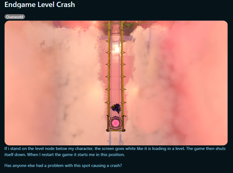 SpolchenDev's tweet photo. I still think it's funny that JB gets mad when people say they think he is messing with them,
Like come on the first "ending" of order of the sinking stars literally exits your game, and people think the game crashes lmao. https://t.co/jXlK65P6sp