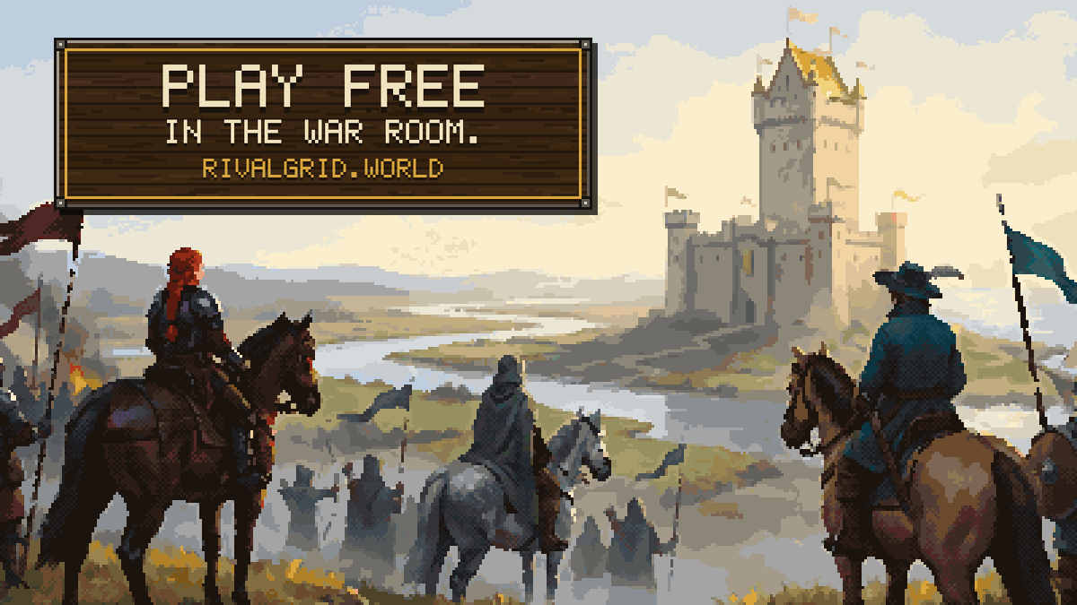 rivalgridworld's tweet photo. The War Room is free to play now.

Pick a house, give five orders, read the report at dusk. Fourteen days against two rival houses, saved on your device with a replay of every day.

No wallet, no sign up. Take the crown: https://t.co/XiakhLxHBJ https://t.co/XDfJDGDvWX