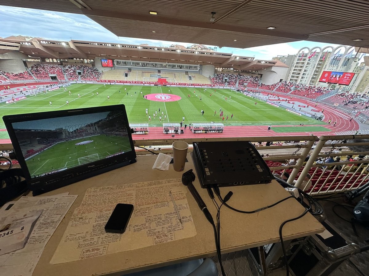 CalWilliamsComm's tweet photo. Bonsoir from Monaco. Terrific place to commentate a football match. Felipe Luis will feel as though that’s a major missed opportunity for #ASMonaco 

#Ligue1 https://t.co/gsn8StVt8O