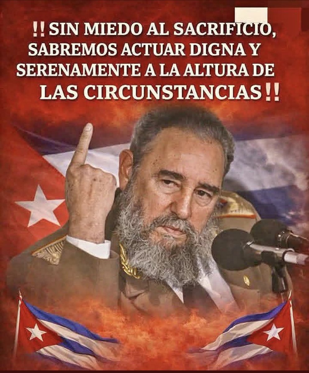 Yamilesy1's tweet photo. Sabremos actuar dignamente a la altura de las circunstancias.🇨🇺🇨🇺🇨🇺
#100AñosConFidel
#CubaVencerá 
#Mayabeque
#NuevaPaz
@DiazCanelB 
@DrRobertoMOjeda 
@edelso_ramos 
@PartidoPCC https://t.co/DyhI15iCNE
