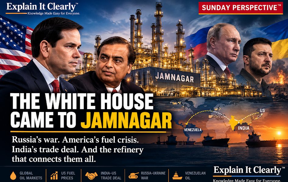 Manishkuma64868's tweet photo. Jamnagar is more than a refinery. It’s where oil, war, trade and strategic autonomy collide. 🇮🇳 Read this week’s Sunday Perspective™: https://t.co/KxyqEZV3Gh https://t.co/ZCw7zrmMCN