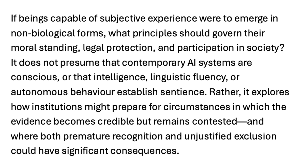 David_Gunkel's tweet photo. Like others working on #AI moral status, I get a good amount of email from #LLMs (or their "guardians") with this kind of query. And my response is: Read "The Machine Question" @mitpress 2012, which was designed to get out in front of these questions. https://t.co/93bVObEFuL https://t.co/ErbJv2fghq