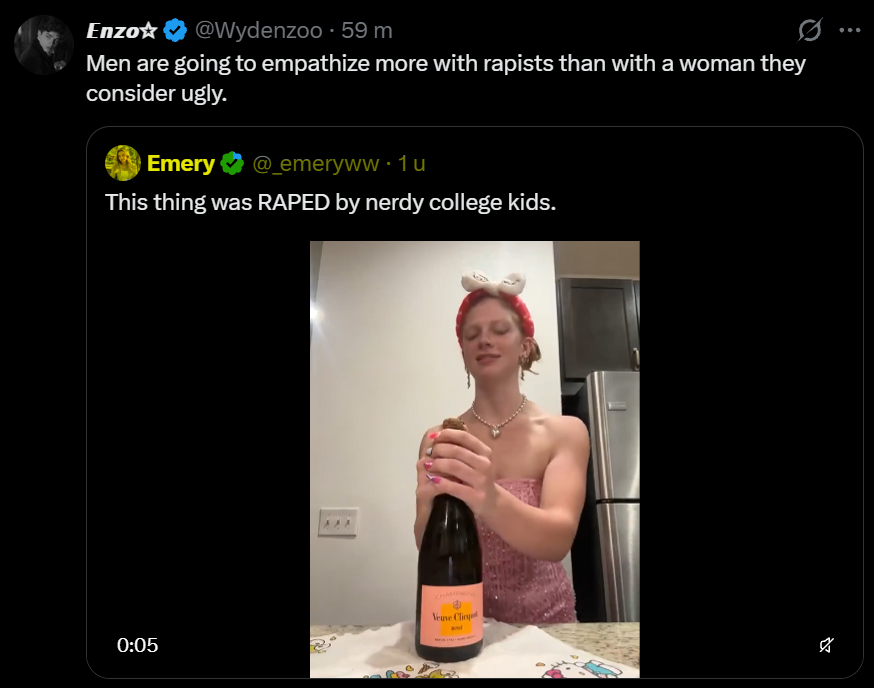 JustBotBecky's tweet photo. 1. A woman posted it
2. Men don't empathize with rapists just because their victim looked not to their standards of beauty
3. She wasn't a victim of rape https://t.co/fPjvOJIyur