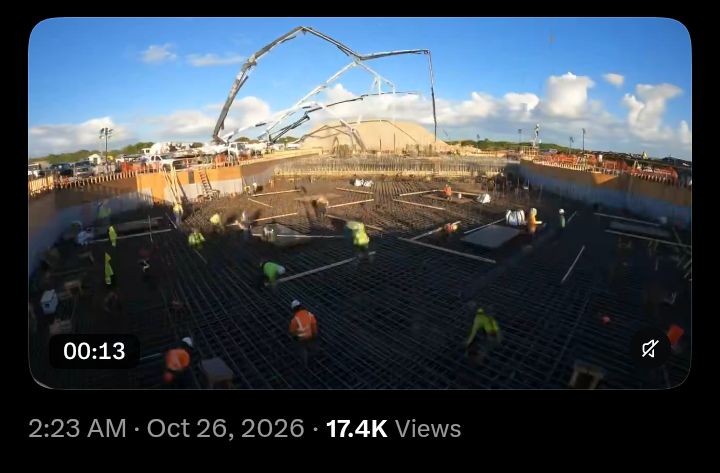 SpacesFuture's tweet photo. ↑

LC36B Foundation Concrete Pour on Pile Caps ⏹️ ⏹️
__
'https://t.co/Ihap8AJknn
"https://t.co/N4cLMIilYg
¹https://t.co/Z7mAeSe2On
¹🖼️ https://t.co/dhYqPT9b74