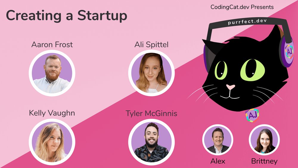 codercatdev's tweet photo. Podcast S1E10 with Aaron Frost (@aaronfrost), Ali Spittel (@ASpittel), Kelly Vaughn (@kvlly), Tyler McGinnis (@tylermcginnis): Creating a Startup

Creating a Startup is hard! Learn from the experts who have created great startup companies. Everything from an LLC to S... https://t.co/XPDLLglZto