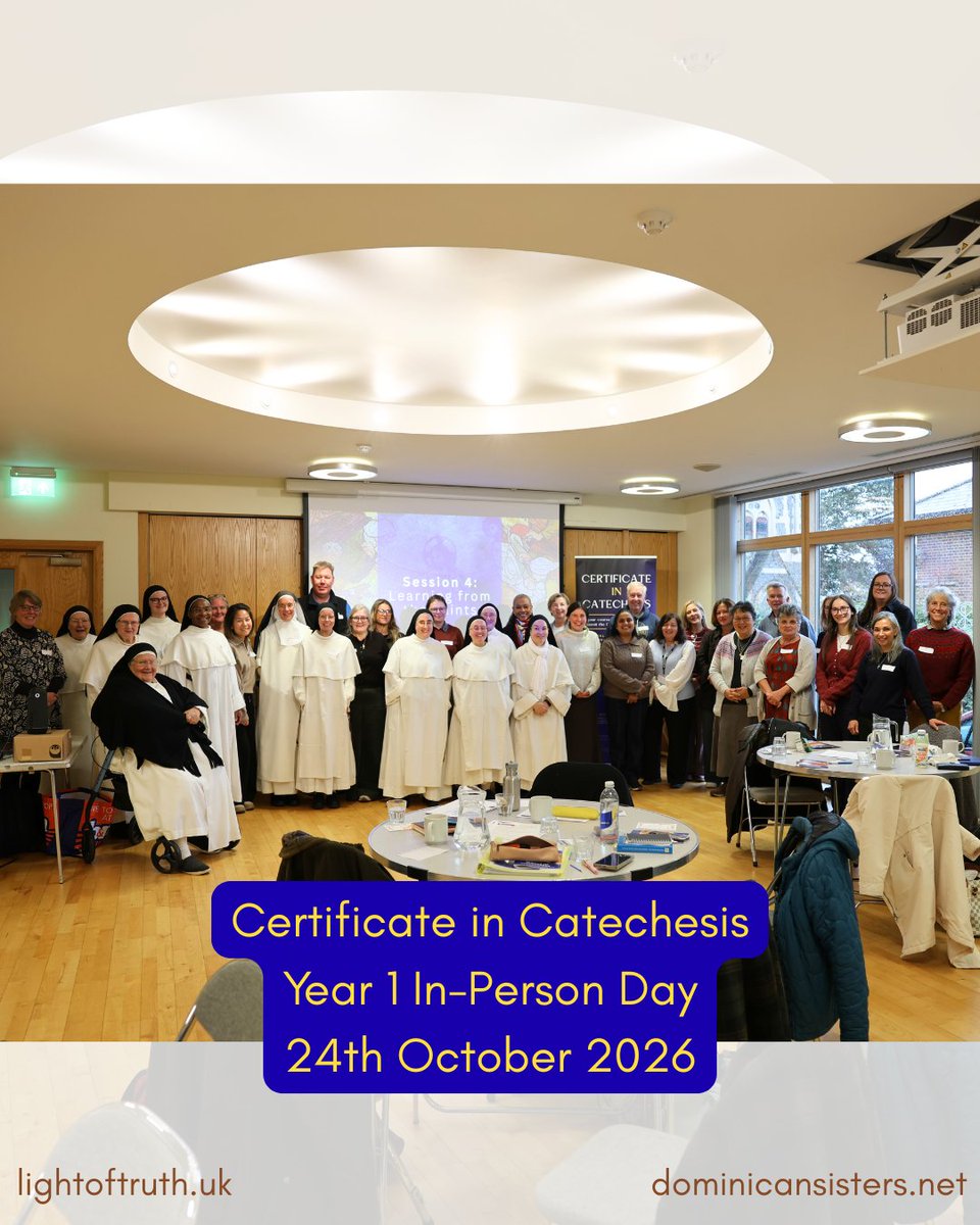 DomSrStJoseph's tweet photo. CERTIFICATE IN CATECHESIS: YEAR 1 IN-PERSON DAY: We had a fantastic day yesterday in Winchester meeting our Year-1 students on our #CertificateinCatechesis course for the first time! Thank you so much to everyone who attended.
#catechisttraining #lightoftruth #fellowship #mission https://t.co/bashSccDPf