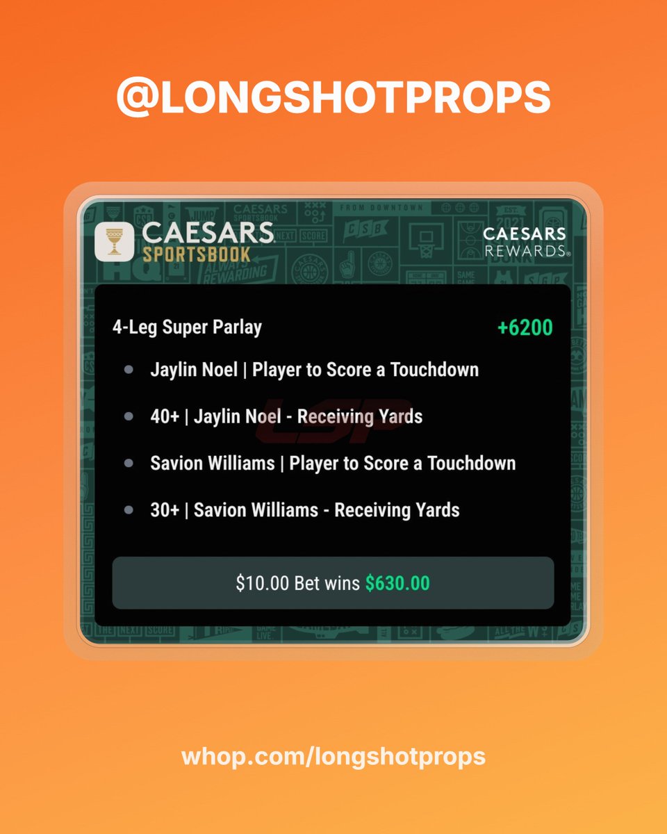 LongShotProps's tweet photo. Just a 2-man spot. 

Under the radar.  

Taking a shot they both get in the end zone for a BIG PAYOFF!!

LOVE 💕💕💕 their alt-line receiving props!!! https://t.co/YHTOUD7cbg