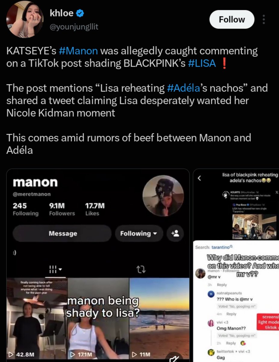 cyberpinkeu's tweet photo. 🚨THIS ACCOUNT IS KNOWN FOR SPREADING MISINFORMATION ABOUT MANON!

"Rumors are started by haters, carried by fools, and believed by idiots." I can't believe y'all are still falling for this kind of shit? 😂 https://t.co/MmiucDzL8t