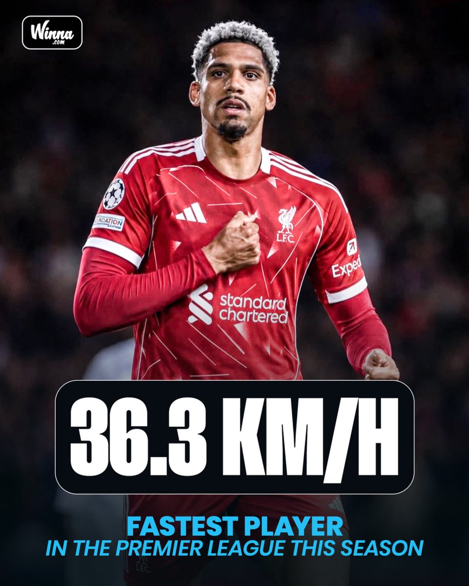 WinnaFC's tweet photo. 🚨 BREAKING: Ronald Araújo is the fastest player in the Premier League this season, clocking an incredible 36.3 km/h. 🤯⚡ https://t.co/QVffI20sv0
