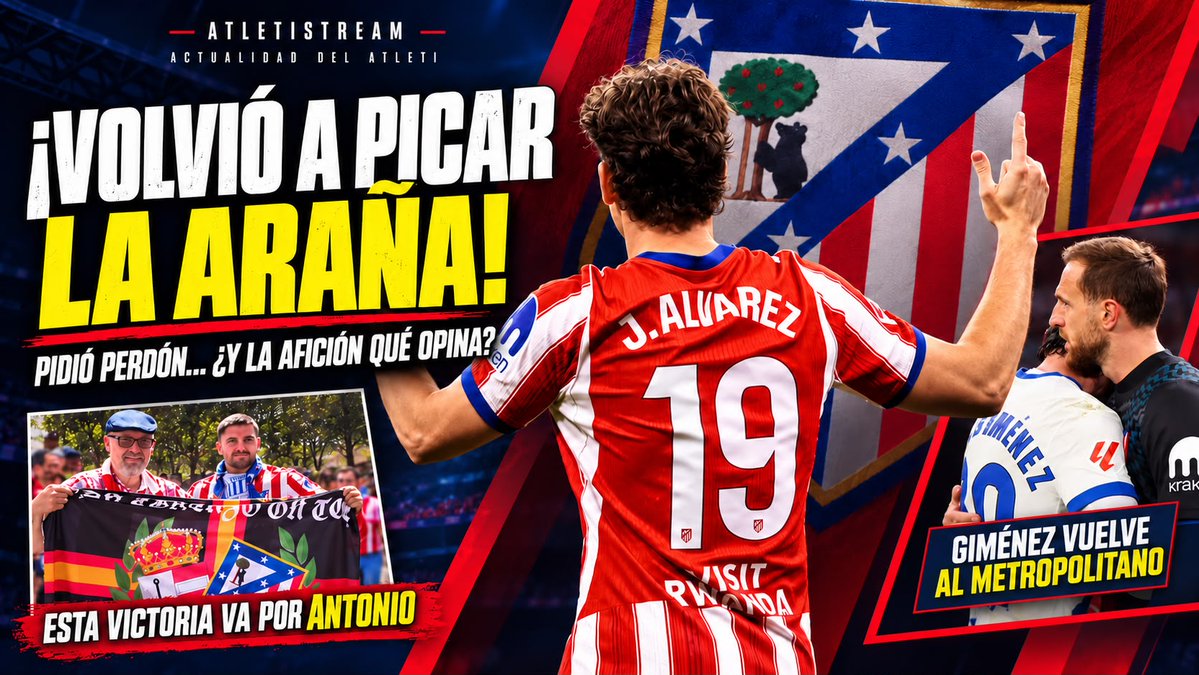 AtletiStream's tweet photo. 🔴⚪️ ¡HOY TENEMOS PROGRAMA EN ATLETI STREAM! 🔥🎙️
Analizamos la victoria de ayer del Atleti ante el Deportivo de La Coruña. 

🕷️ La Araña pica y pide perdón, 🇺🇾La vuelta de Giménez al Metropolitano, El Día de las Peñas muy duro...

🕡 ¡Nos vemos a las 18:45 h!

📲 Síguenos en nuestras redes y mándanos un audio con tu opinión. ¡Queremos escucharte! 🎤🔊

@tv4guanajuato @JakoSpain
