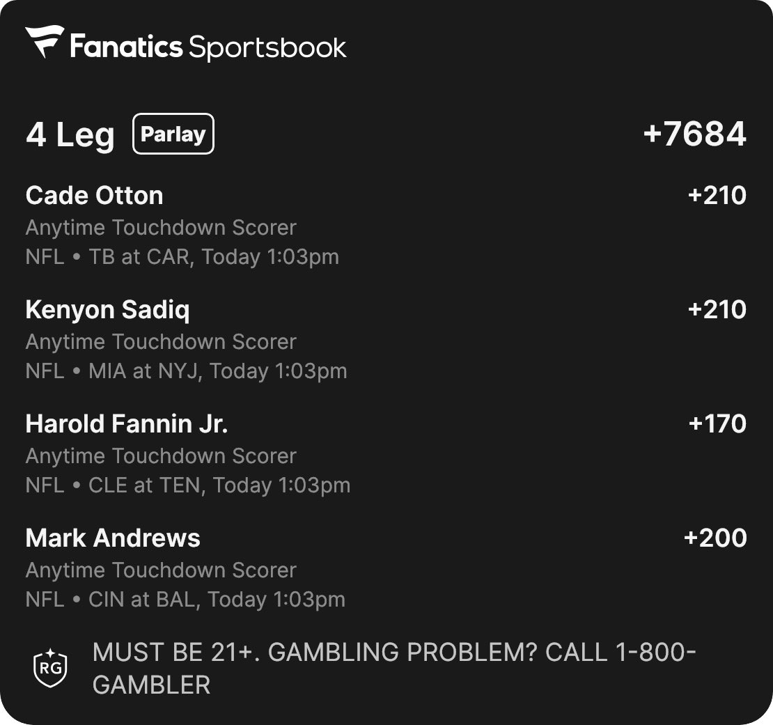 RunItUpRanch's tweet photo. TD Scorer Lays: risking .05, .05, .1, .1 https://t.co/XDgkLBC55h