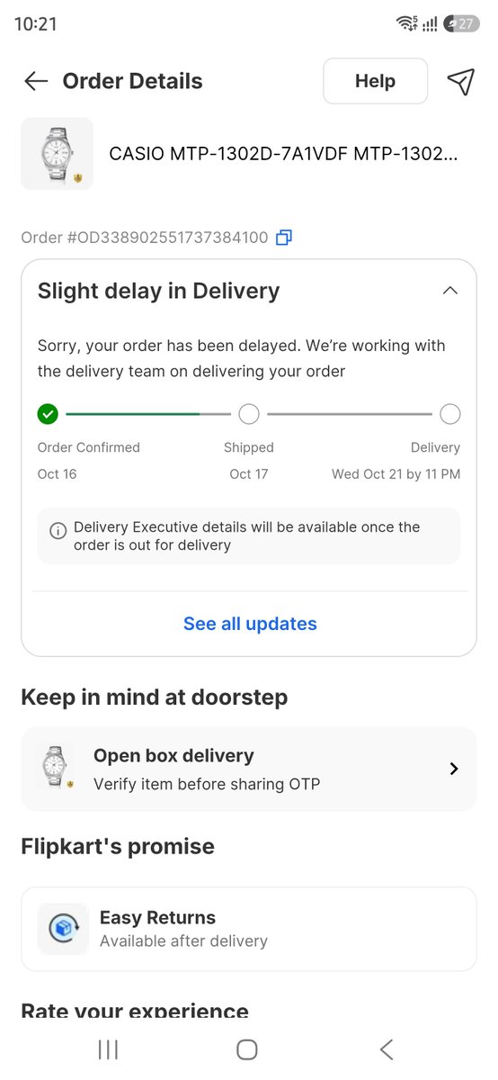 Lalitsharmajr's tweet photo. Order #OD338902551737384100 stuck since Oct 16. Support admitted seller operational failure, broke callback promises, and pressured me to cancel while the price was hiked from ₹2.9k to ₹3,990. Please honor the price. @FlipkartSupport @Flipkart https://t.co/qMHqGBLXX9