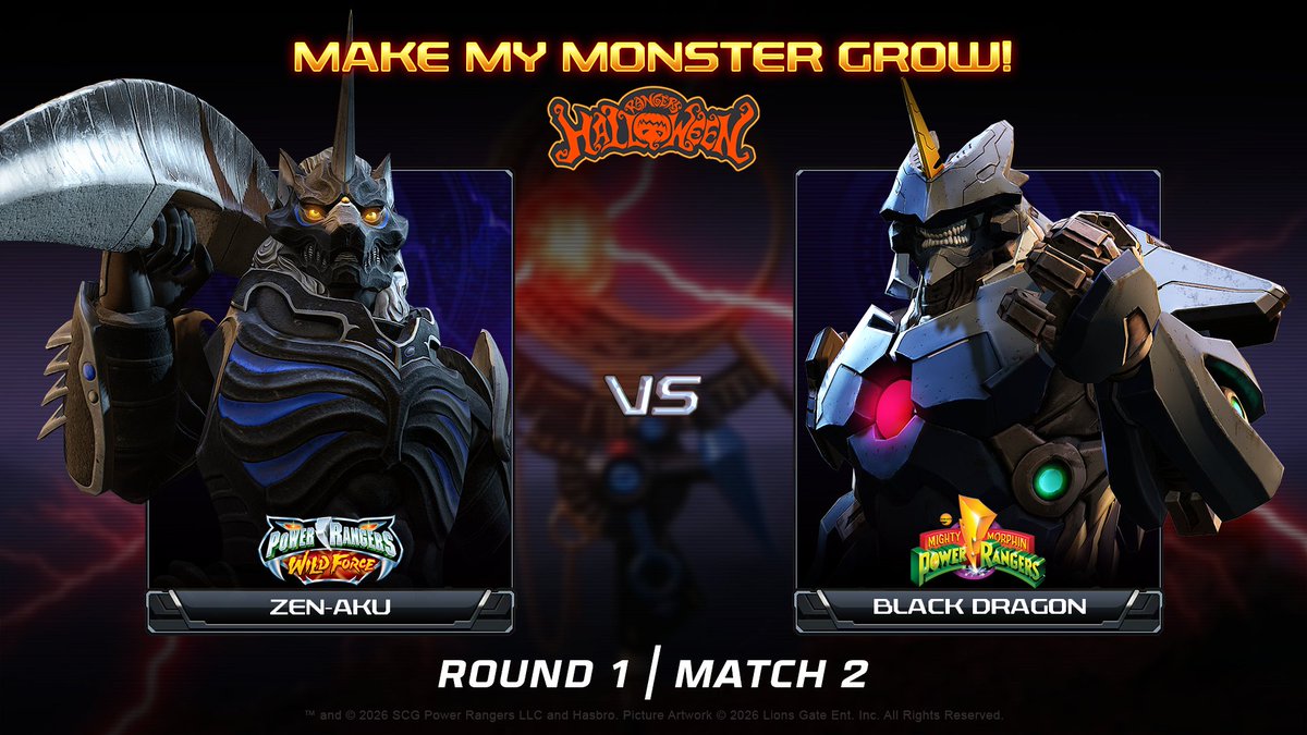 PRLegacyWars's tweet photo. 🎃 Day 2 of Make My Monster Grow Villain Vote! 🐺🐉 

🗳️ Vote for your favorite villain / monster. 😈

🐺 Zen-Aku or 🐉 Black Dragon

🔥 Cast your vote now! 👇💥 #PowerRangers #LegacyWars https://t.co/iU9WhSF54C