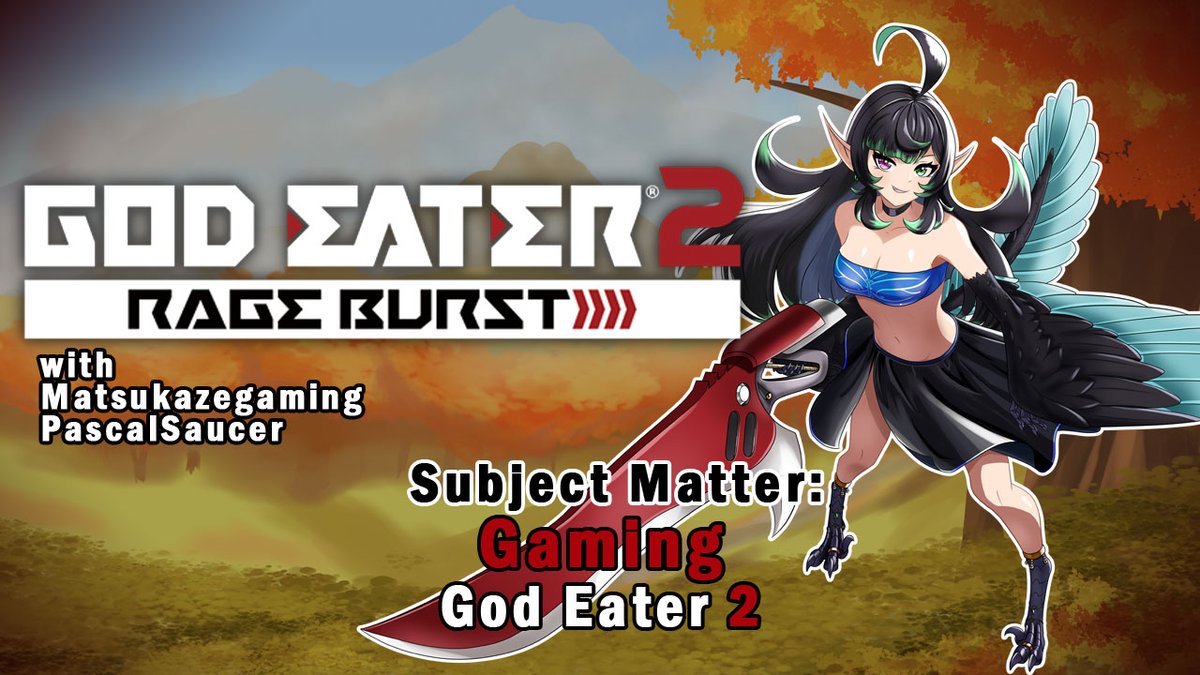 NovaCrusaderEX's tweet photo. Playing God Eater 2 with @matsukazegaming and @PascalSaucer at 3:30pm EST!

📺 Link Below 🔽 https://t.co/c73thwiUWC