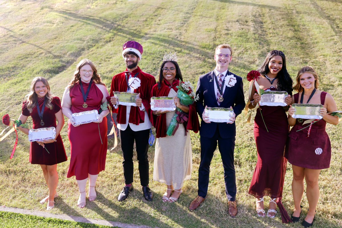 eku's tweet photo. Bow down! 🙌🎉 Congratulations to Mason Livers and Zion Bellamy, your 2026 Homecoming King and Queen! Be proud that you represent the best of what it means to be a Colonel. 👑🏈 #EKU #GoBigE #HomEKUming https://t.co/q3EUNt5LMu