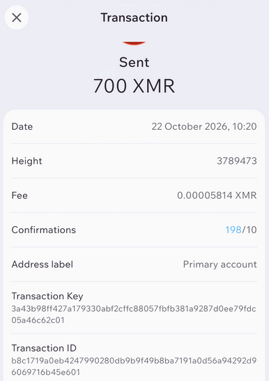 osint_based's tweet photo. $913,000 in XMR disputed between a swap service and its user, and nobody can prove what happened

User says he sent 1,438 XMR to Pablo Cash OTC to swap these funds in two transactions, 700 XMR and 738 XMR

And got nothing back

Right after deposits the swap service went down for maintenance and blamed a PHP vulnerability

Pablo Cash says funds never arrived and cannot find the order IDs or the deposit address in its records

It also points at the screenshots, 700 $XMR transfer shows an earlier block with fewer confirmations than the 738 one, while both phone screens show the same time

The dispute is now in arbitration on a forum