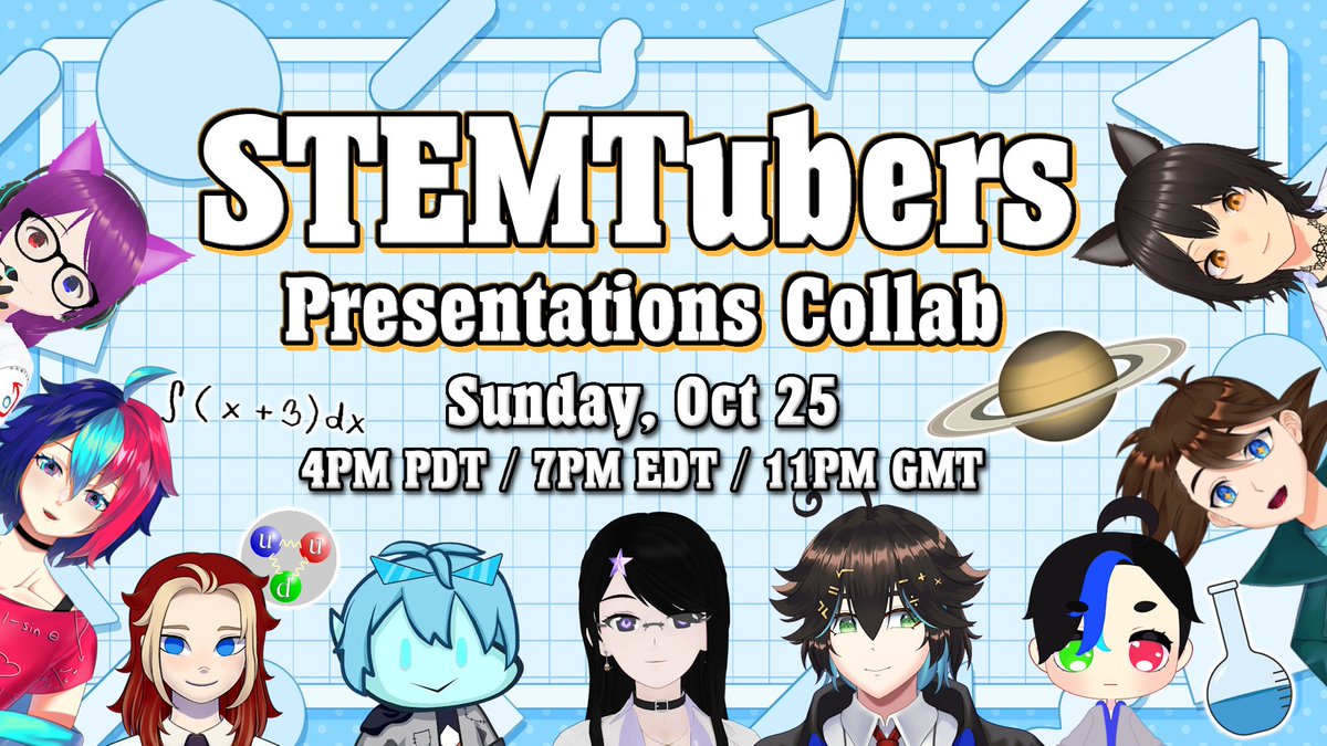 IchiroScian's tweet photo. Konbannichi wa minna-san!

Remember, tonight at 7 PM EST over on the Purple Site is the BIG STEM-Tuber presentation collab with @SuperKimVT, @AlephMu, AstralAstropos, @PoisInvariance, @Dr_Ekelus, Stella Curie, XenotimeVT, and @GSurfaceVT!

I'm so excited! And I just can't hide it! XD

See y'all tonight! It's gonna be tons of fun. :D

Ja, ne
-Ichiro