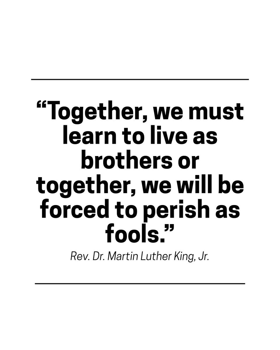 TheKingCenter's tweet photo. These words of Dr. Martin Luther King, Jr. continue to challenge us to choose community over division. His courage to advocate for peace came directly from his unwavering faith and principles.

Learn more about the spiritual journey behind his life and legacy in the new docuseries, “When Faith Calls" here: https://t.co/cvsCTrEX6B

#WhenFaithCalls #TheKingCenter #BelovedCommunity #BeLove #MLK