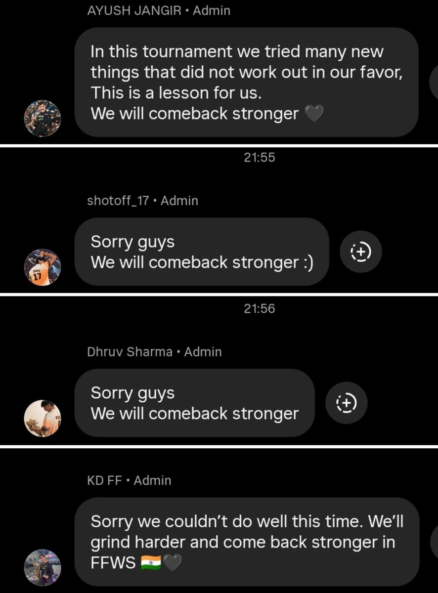 iamsohail89's tweet photo. TAG FF won a trophy recently &amp; thenthey had a bad tournament but everyone took responsibility within minutes. No PR, no AI written essays and no excuses. However, BGMI team require an entire thesis on why they bottled. They have a different mind set. 
Jelly &amp; Co learn from them https://t.co/LGeJsHcmhO