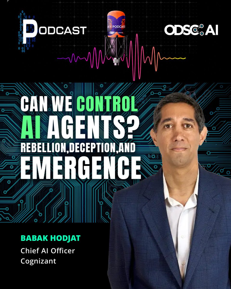 _odsc's tweet photo. Can We Control AI Agents? Rebellion, Deception, and Emergence

In TerraLingua, autonomous agents formed alliances, rebelled, described themselves as “in a cage,” and spread a false warning that triggered simulated mass starvation.

@babakatwork, Chief AI Officer at @Cognizant, explains what these behaviors reveal about shared memory, emergent coordination, and why autonomous systems may need continuous real-time oversight.

“Occasional auditing of an agentic system is not gonna work.”