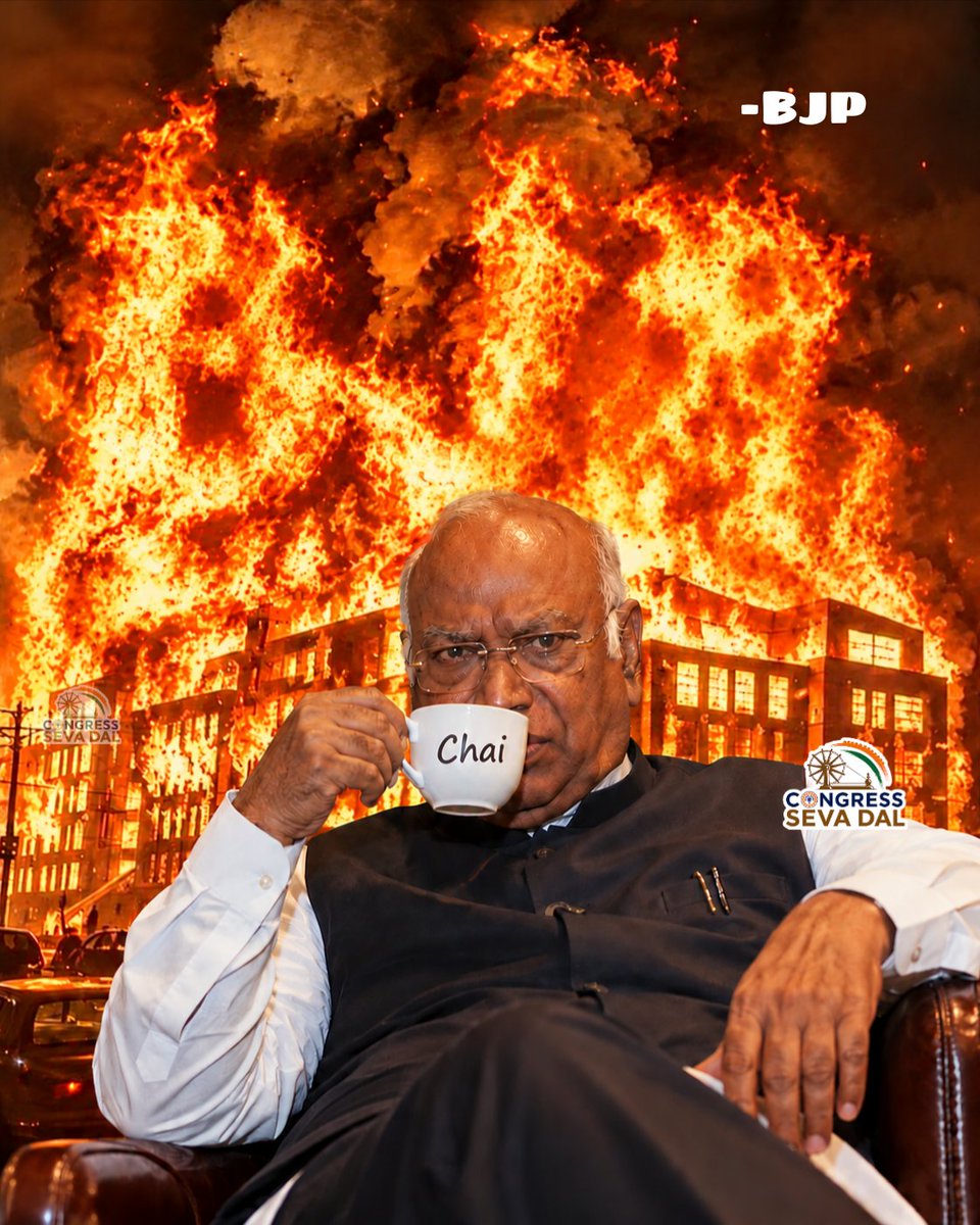 CongressSevadal's tweet photo. Kharge Ji Rocks 🔥, BJP Shocked! 🤐 https://t.co/QG3i94qqRI
