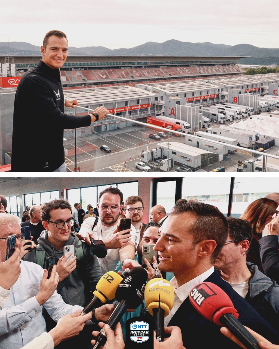 IndyCar's tweet photo. 📍Circuit de Barcelona-Catalunya

A warm welcome home 🫶 https://t.co/uoJl63YoOA