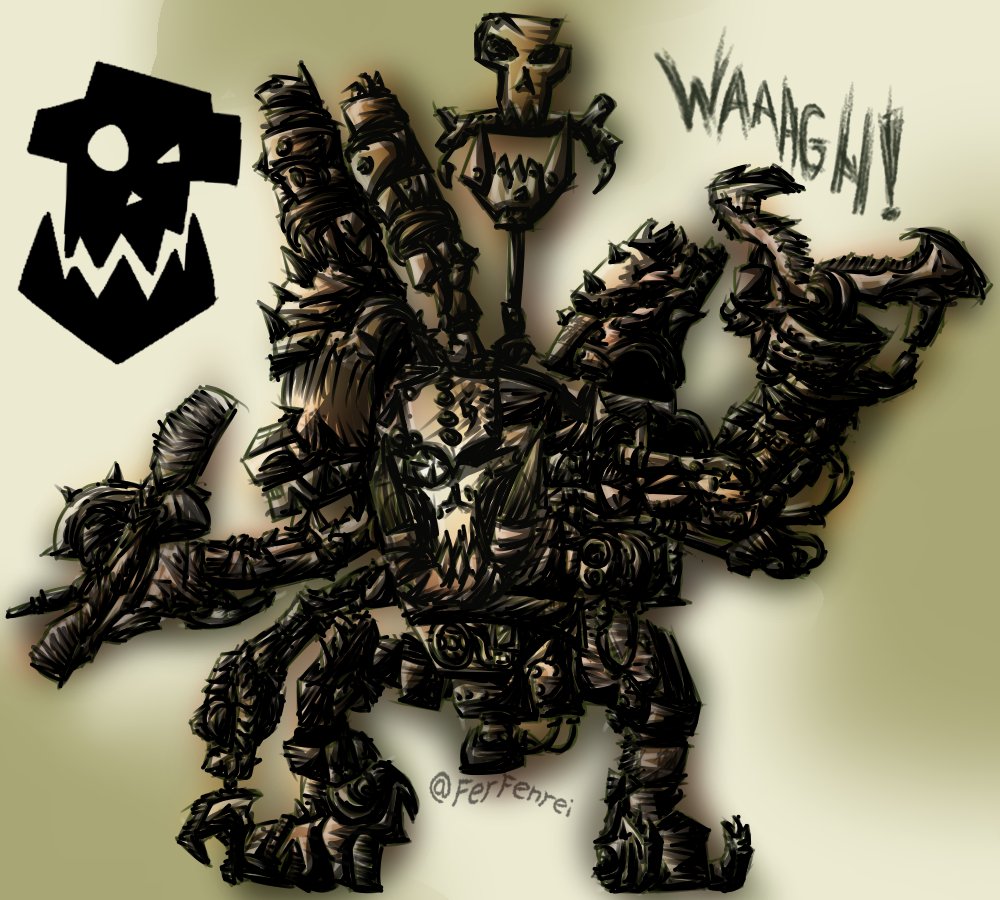 FerFenrei's tweet photo. Alter ver   

#Orktober #Waaagh #warhammer40k https://t.co/mq21IH3Aeq