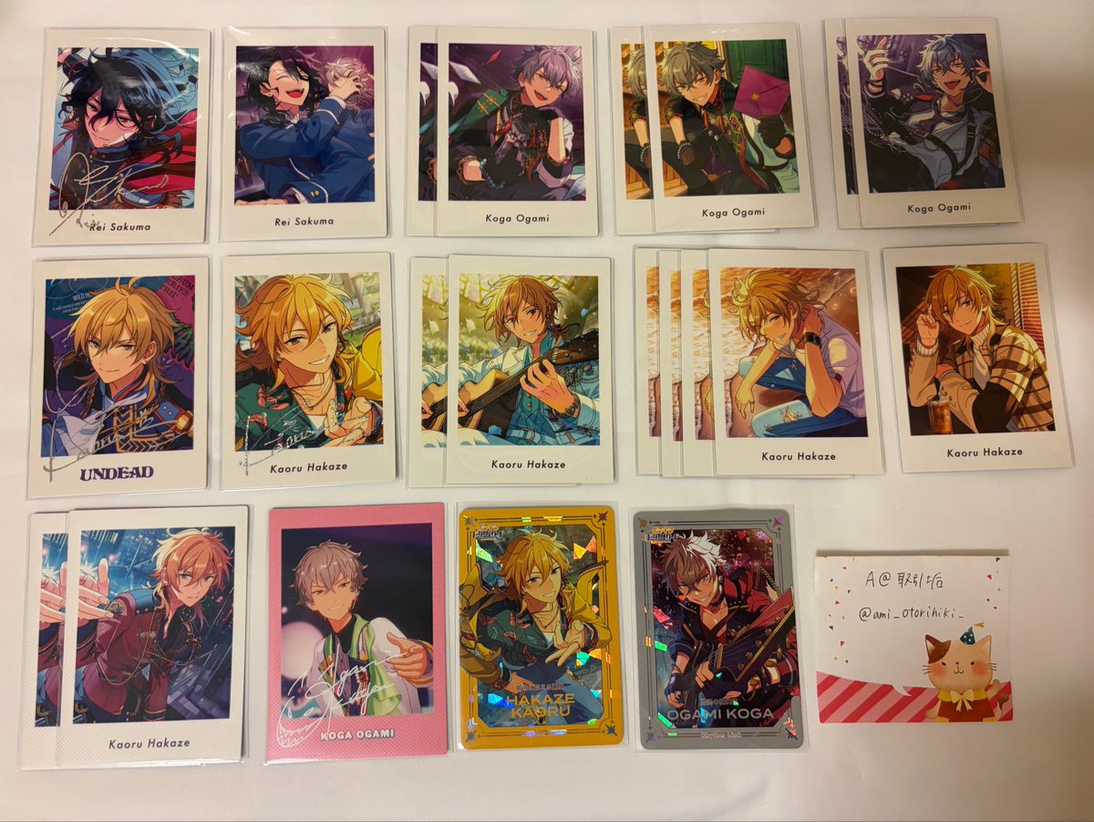 O718_kg's tweet photo. あんスタ ぱしゃっつ 交換 買取
スタフォニ カード ぱしゃこれ

譲￤零 薫 晃牙 千秋 鉄虎 光 (①②)
求￤零 薫 晃牙 英智 渉 ライカ 凪砂 日和 茨 ジュン (③④) or ご提示ください

⬇️続きます https://t.co/cv2iKa5ao8