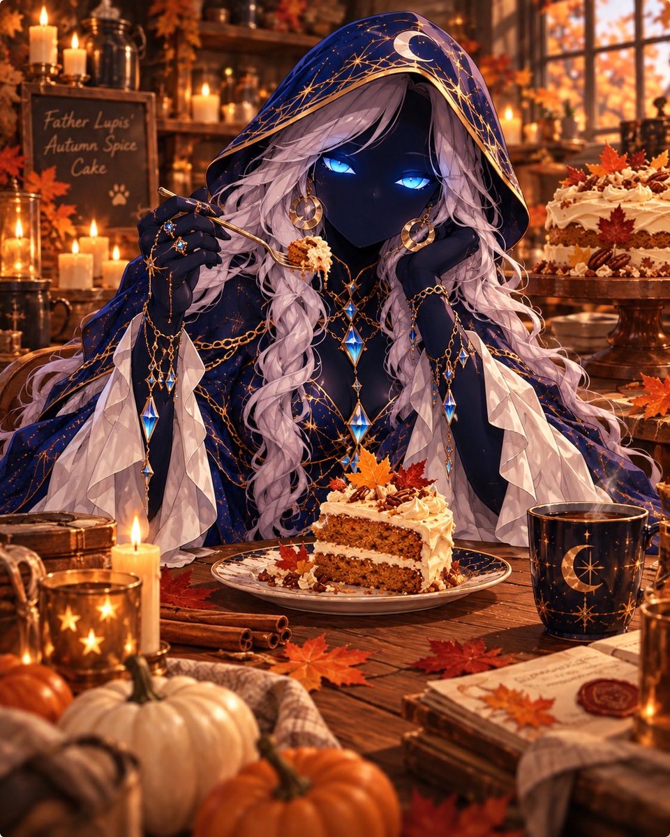 moonmaguswrites's tweet photo. @Fatherlupis01 Thanks for the delicious cake ✨🍁✨ https://t.co/FvB0qIncE4