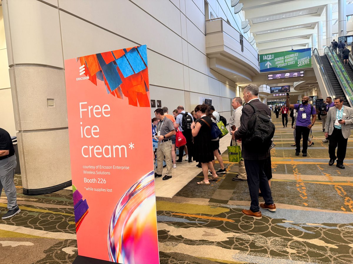 EricssonEnt's tweet photo. Free ice cream at #IACP! Leve 2 across from 207. Join us! https://t.co/QNZrrgEAiE