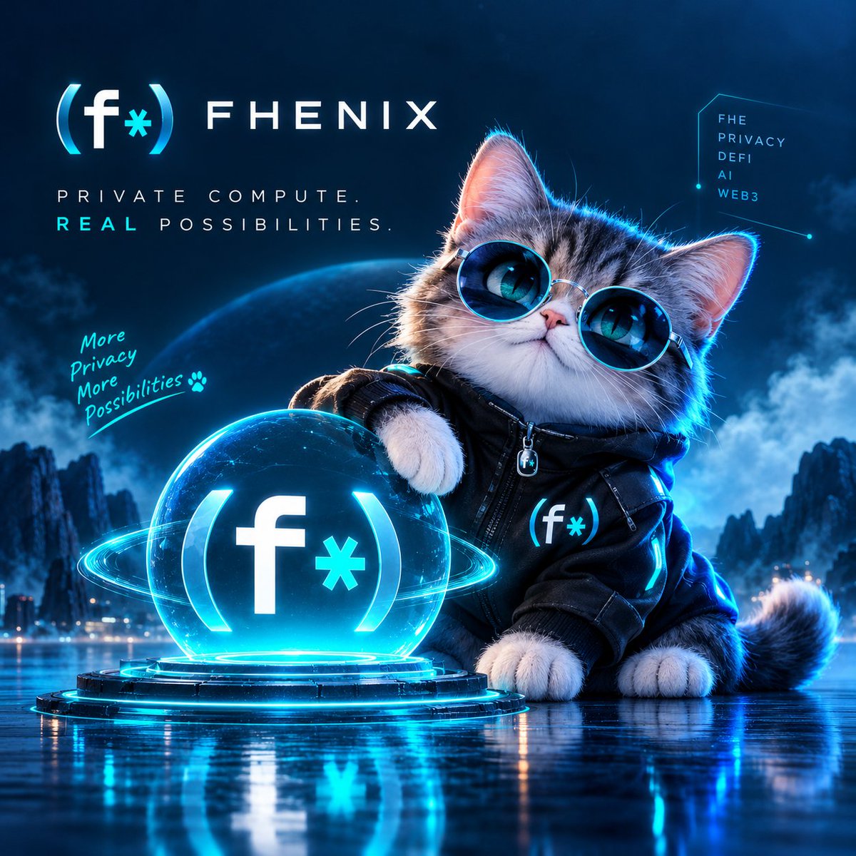 Sumabe94's tweet photo. Privacy should be built into Web3, not added as an afterthought.

@fhenix is unlocking confidential smart contracts through FHE and CoFHE, enabling encrypted data computation without exposing sensitive values.

Private compute. Real possibilities. @deivonchain @Asterix54907294 https://t.co/OnYzjiNlTD