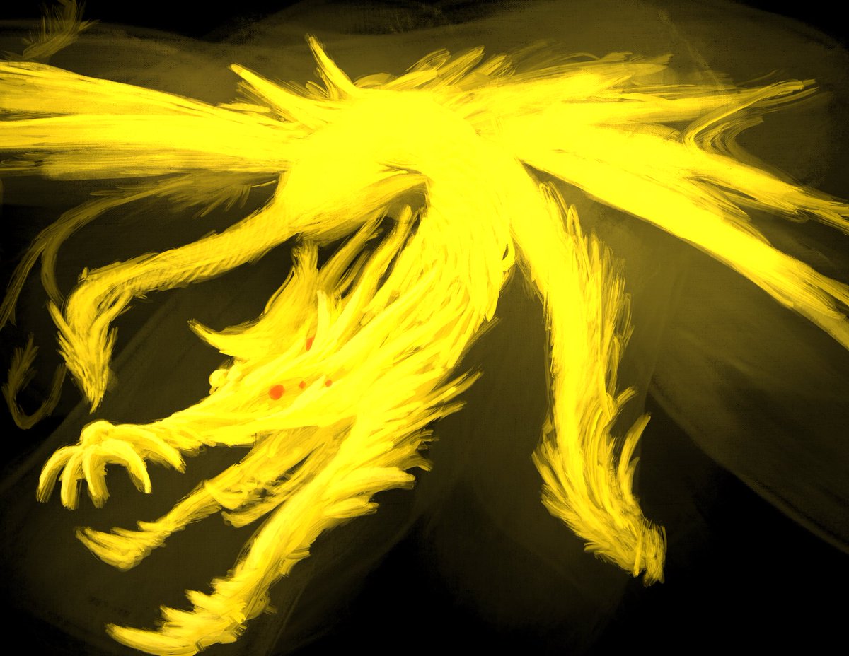frostbitecryo's tweet photo. Avatar of nihility 
The beginning and the end
The alpha and omega
Golden emperor of the void 
KING GHIDORAH

yes here’s a new art with RostuGhido https://t.co/dv6L4dPavq