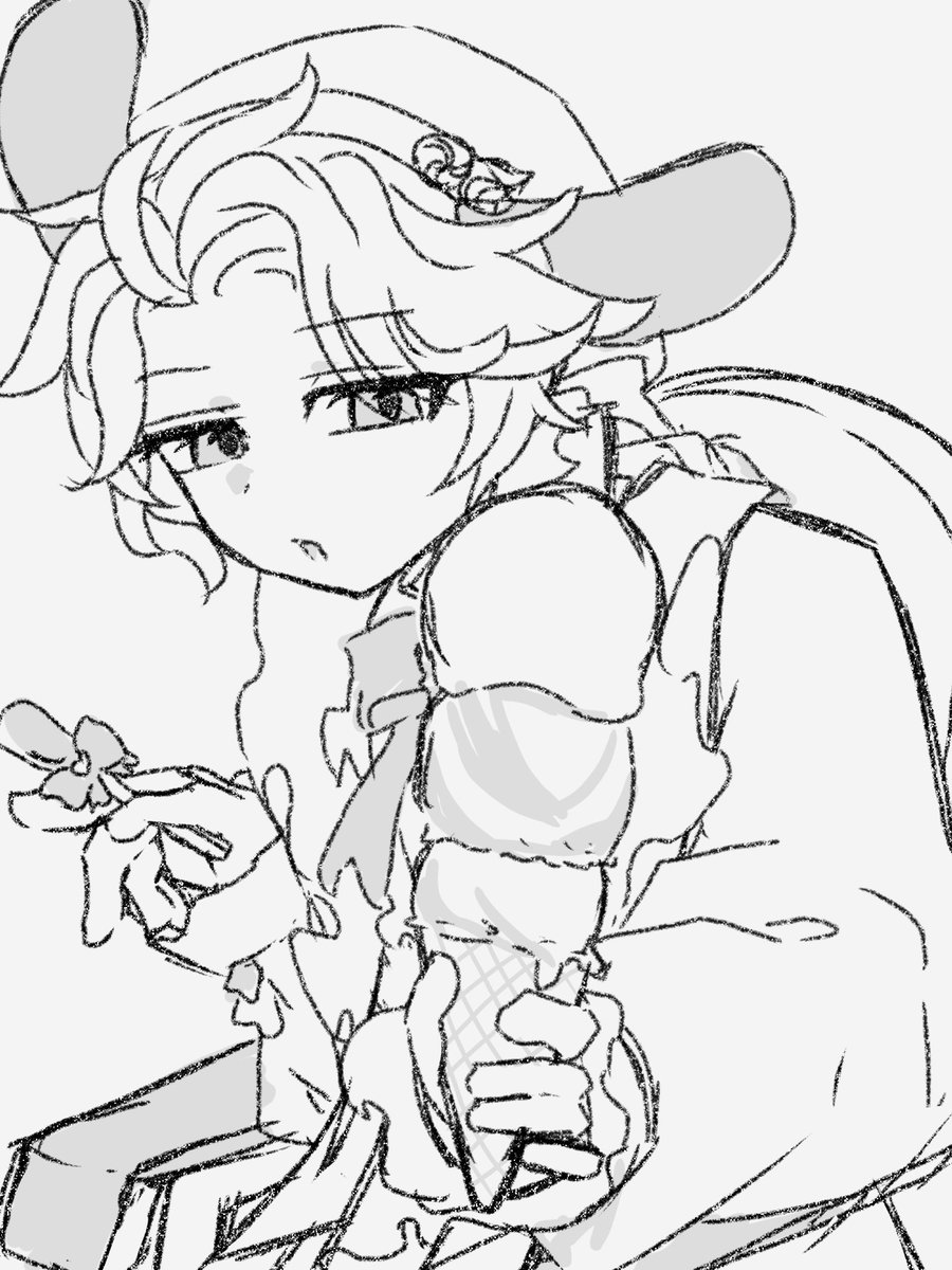 rozekundayo's tweet photo. 友達と配信しながら描いた3りお🎹 https://t.co/GW23TUj0Oy
