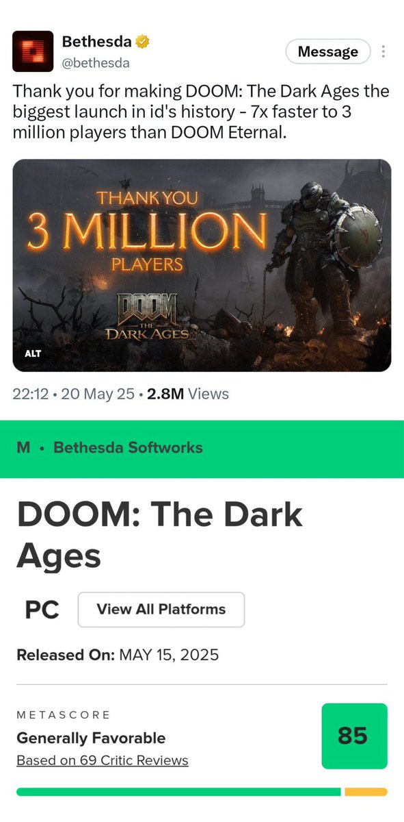 oliver_drk's tweet photo. The last two Xbox studios which reported great reviews and “3 million players [including Game Pass]” were either hit with 70% layoffs or studio closure. https://t.co/0NvEeBfrsp