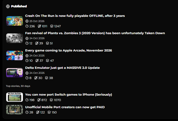 MobileGamesNET's tweet photo. Some articles on the MGN website are getting some serious traction, thanks so much for the support!

I always thought that mobile gaming is criminally underserved when it comes to good news coverage, and this proves it - our top 2 articles are topics other sites wouldn't cover 🙃 https://t.co/osQaCQaxSI