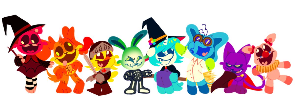 mr_maomao_'s tweet photo. Decided to put them all together
I love them all so much 😭😭😭

#SmilingCritters
#halloween #myart https://t.co/jHiRYN94Yu