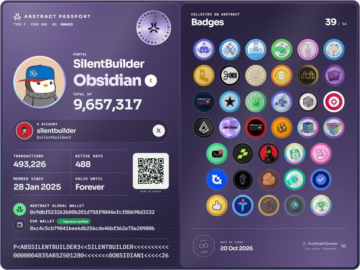 silentbuilder3's tweet photo. Nearly Two Years on Abstract: A Personal Account

After investing nearly two years of my time, energy, and money into @AbstractChain, the reported decision to shut down the chain has left me deeply disappointed.

I was not a casual participant. I played countless games, created content, completed hundreds of thousands of transactions, remained active for hundreds of days, accumulated millions of XP, and spent approximately $30K across the ecosystem. The attached Abstract Passport reflects only part of that commitment.

Throughout this journey, the community was repeatedly encouraged by ambitious statements from the leadership. Michael Lee (@CashBowie) spoke confidently about a future token, potential XP rewards such as flights, accommodation, Super Bowl tickets, and World Cup tickets, and a sustainable ecosystem where people could both enjoy themselves and earn value.

Luca Netz (@LucaNetz) also described an economy in which users would not simply play games but could earn from their participation. He discussed Project Quantum, a potential token valuation of $20B to $30B FDV, and a system through which XP and community activity could generate economic value.

These statements created expectations. They gave people reasons to invest more time, money, creativity, and trust in Abstract. Yet, from my perspective, the outcomes repeatedly presented to the community never materialized. Instead, users were kept engaged by increasingly ambitious promises while receiving little clarity about what was actually achievable.

The team made clear promises that encouraged people to invest their time, money, and trust in Abstract. None of those promises were fulfilled, and the community was left without transparency, accountability, or a meaningful explanation.

What hurts me most is not the money. It is the time. Money may eventually be earned again, but almost two years of sustained effort can never be recovered. It is difficult to accept that the people who helped build activity, visibility, and culture around Abstract may now walk away with nothing, without even a transparent explanation or a meaningful attempt at recognition.

Some people appear to take pleasure in the losses of others. I find that truly pathetic. A healthier Web3 community requires more informed participants who are willing to speak when something is wrong. Accountability is not FUD. Asking difficult questions is not an attack. It is one of the few ways this industry can mature.

I also cannot ignore Luca’s silence. If he genuinely believed that the community had been treated fairly, would he not be willing to explain what happened, address the promises that were made, and propose a meaningful solution? Silence may not prove wrongdoing on its own, but in circumstances like these, it raises serious questions. A leader who has nothing to hide should be prepared to communicate openly and take responsibility. Instead, Luca has chosen silence while the people who invested their time, money, and trust are left without answers.

Even redirecting part of the budget used for marketing and merchandise toward recognizing committed Abstract users could have demonstrated goodwill. From the outside, however, it feels as though meaningful compensation or acknowledgment has not been treated as a priority.

My experience with @Somnia_Network showed me that another approach is possible. I became active during its testnet, contributed to the ecosystem, created content, and earned $30K. More importantly, Somnia founder @0xPaulThomas consistently communicated the project’s development, updates, and objectives through video content. Whether everything succeeded or not, the community could see genuine effort, progress, and leadership.

My experience with Abstract was the opposite. Apart from interviews, which were often filled with major promises, Luca rarely communicated directly about the project during the nearly two years I participated. Those interviews strengthened people’s confidence and encouraged further commitment, but the community now deserves more than silence.

After everything that has happened, I have completely lost my trust in Luca and his team. Trust cannot survive indefinitely on branding, interviews, or promises. It requires delivery, transparency, and accountability, especially when people have invested significant portions of their lives and savings.

This is my personal experience, supported by the record of my activity in the attached Abstract Passport, a tool created by Abstract community member @bycoinraven. I welcome informed disagreement and any factual corrections from the team. However, please engage with the substance of what happened before dismissing the concerns of those who gave this ecosystem their time, money, and trust.

The Abstract community deserves answers.
