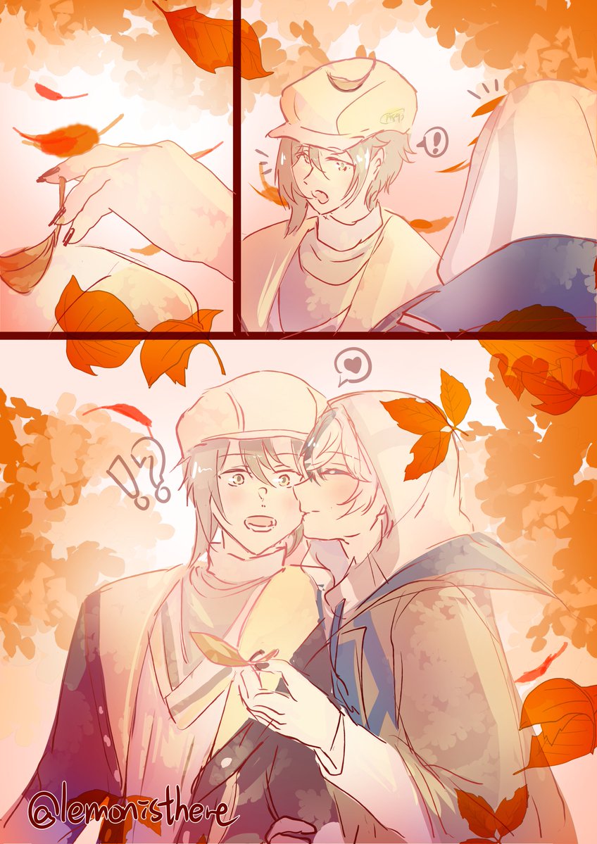 LEMONisthere's tweet photo. #アルチャコ版ワンドロライ 
「落ち葉」「いたずら」（+40m） https://t.co/pueQdToXVs