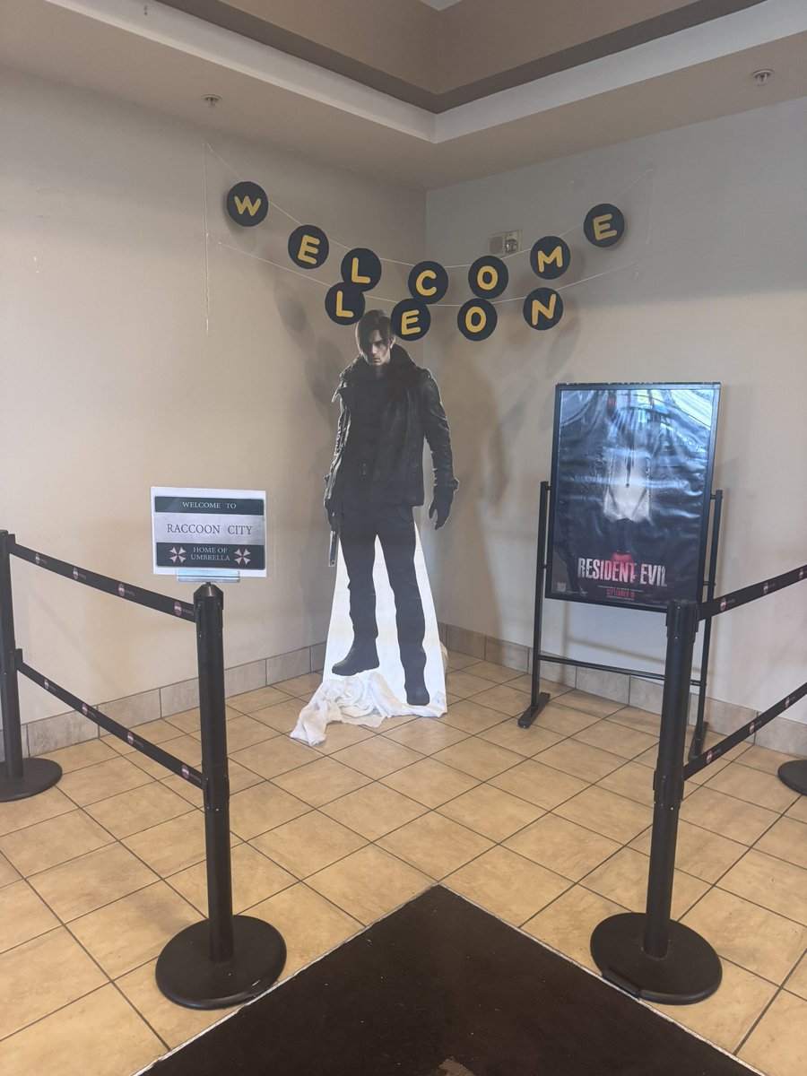 rorosgelato's tweet photo. Local theatre just has a permanent Leon corner https://t.co/1YChvecxRX