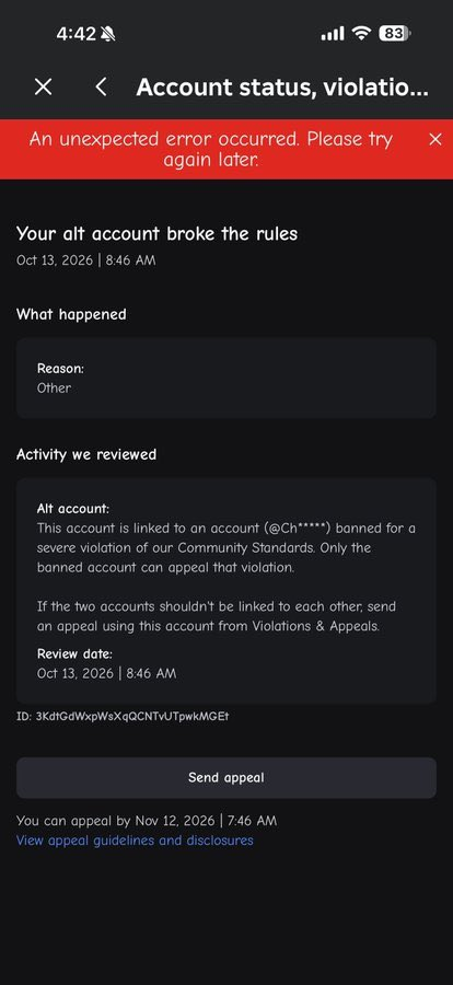 Cryso349's tweet photo. @Roblox ROBLOX, please fix the current banwave that just happened to me and many others!

We wanna play the event, but to deal with a false ban is beyond frustrating. Please help!! https://t.co/80aviclYn8