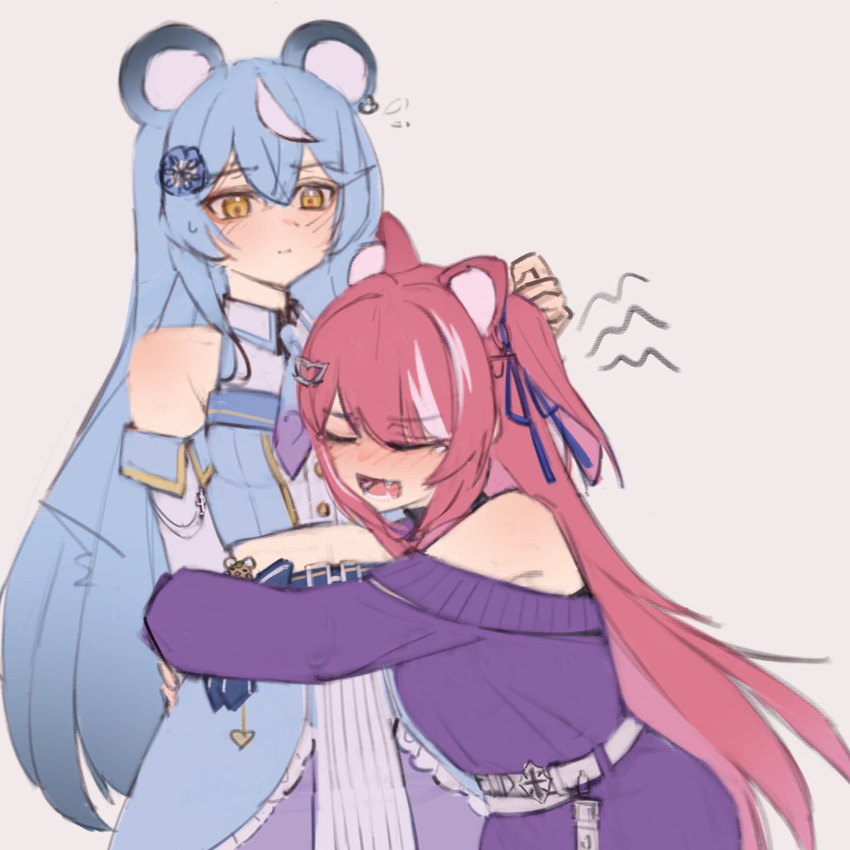 Ara1kumaru's tweet photo. vol3. 
雖然好像不該這樣一直畫到一半不好好描線...
但我想要先把有feel的畫面存檔...ˊˋ
#KiraliArt #Reipaint #YuzumiArt https://t.co/VBKPEhgz1N